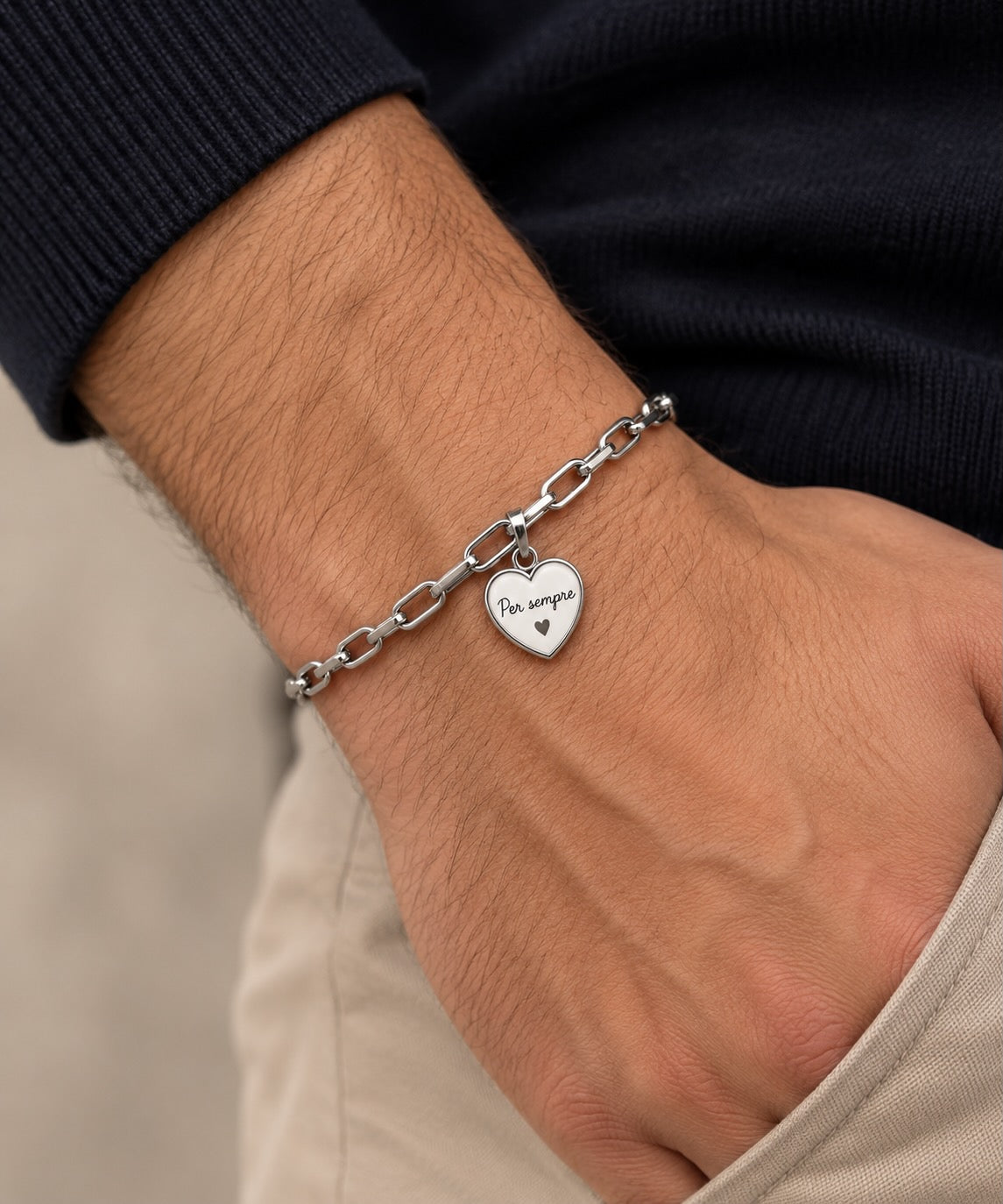 Bracciale uomo "per sempre"